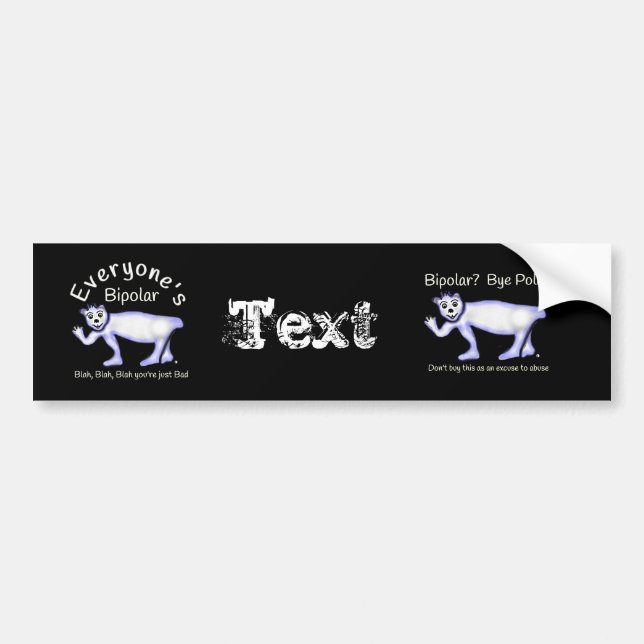 Mental Health Bipolar Bumper Sticker (Front)