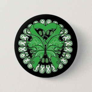 Mental Health Butterfly Circle of Ribbons 2 Inch Round Button