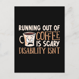 Mental Health Coffee Running Out Of Coffee Anxiety Holiday Postcard