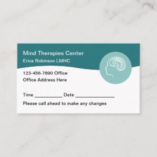 Mental Health Counseling Appointment Cards