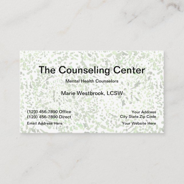 Mental Health Counseling Center Business Card (Front)