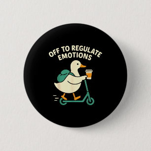 Mental health counsellor off to regulate emotionsM 2 Inch Round Button