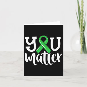 Mental Health For Women You Problem Green Ribbon Card