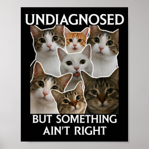 Mental health funny undiagnosed but something ain' poster