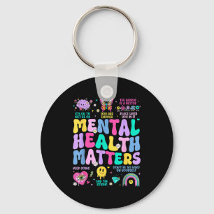 Mental health human brain illness awareness women  keychain