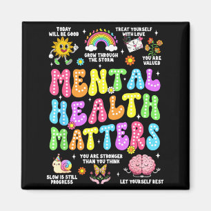 Mental health human brain illness awareness women  magnet