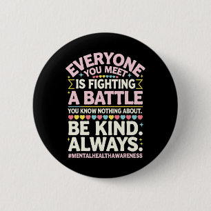 Mental Health Illness Awareness Month Depressed Pe 2 Inch Round Button