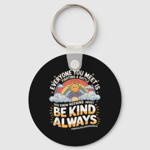 Mental Health Illness Awareness Month Depressed Pe Keychain
