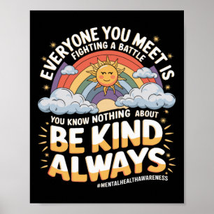 Mental Health Illness Awareness Month Depressed Pe Poster