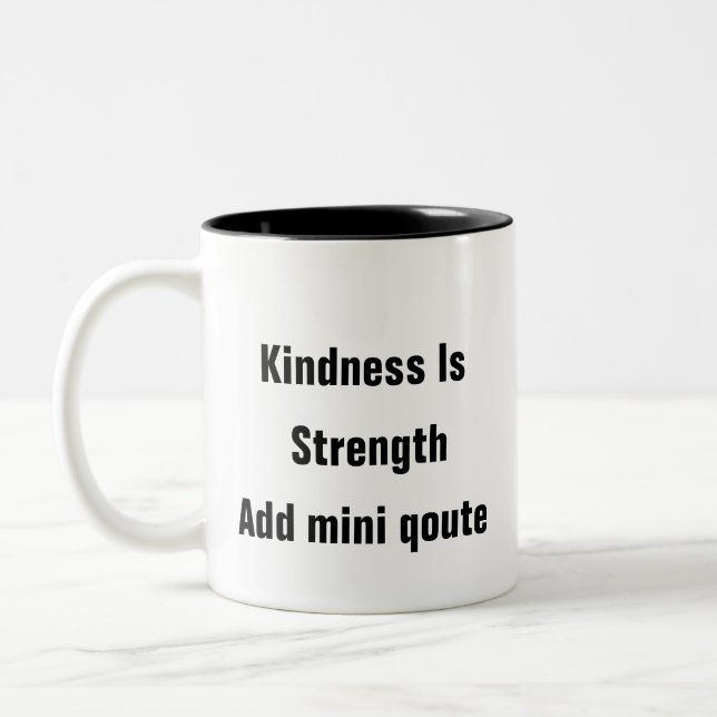 Mental Health Kindness Is Strength self care Mug (Left)