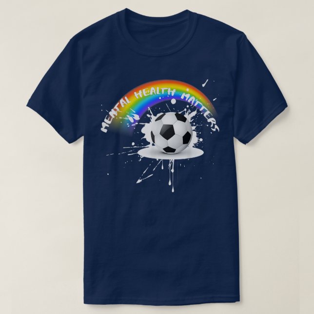 Mental Health Lgbtq Pride Soccer4477 2058  T-Shirt (Design Front)