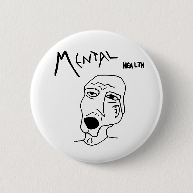 Mental Health Logo 2 Inch Round Button (Front)
