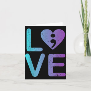 Mental Health Love Suicide Prevention Anxiety Awar Card