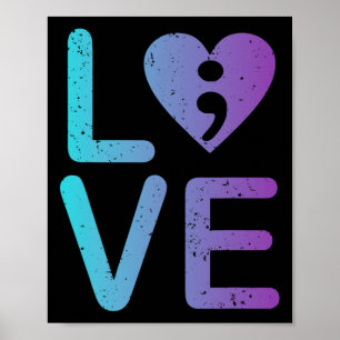 Mental Health Love Suicide Prevention Anxiety Awar Poster