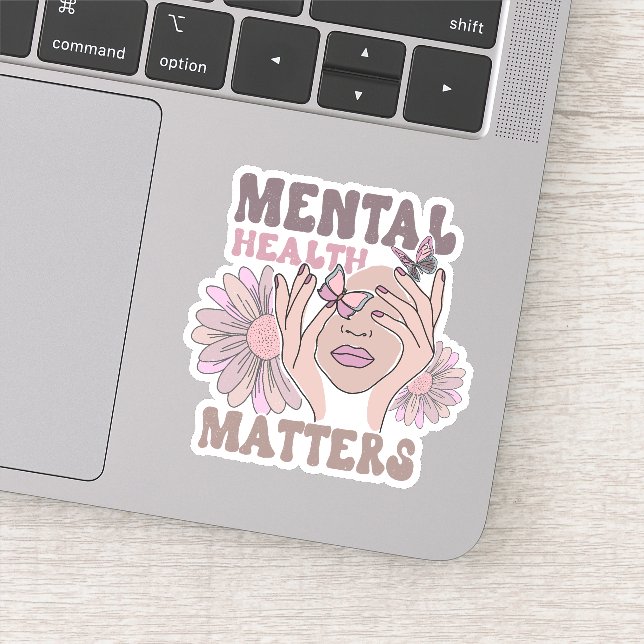 Mental Health Matters Awareness Retro Floral Girly (Detail)
