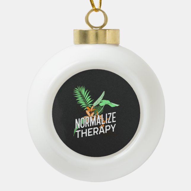 Mental Health Matters Ceramic Ball Christmas Ornament (Front)