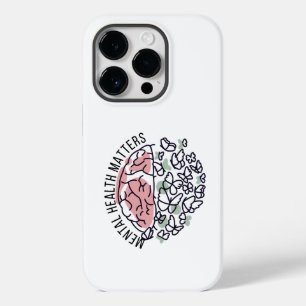 Mental Health Matters Colourful Brain & Butterflie Case-Mate iPhone 14 Pro Case