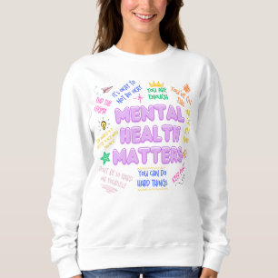 Mental Health Matters Doodle Positive Vibe Sweater