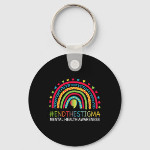 Mental-Health Matters End The Stigma Rainbow Boho  Keychain