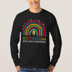 Mental Health Matters End The Stigma Rainbow Boho T-Shirt