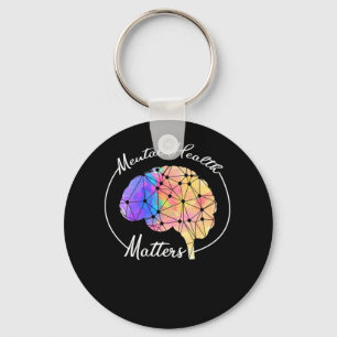 Mental Health Matters Funny Brain Multi-colour Keychain