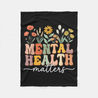 Mental Health Matters Human Brain Illness Fleece Blanket