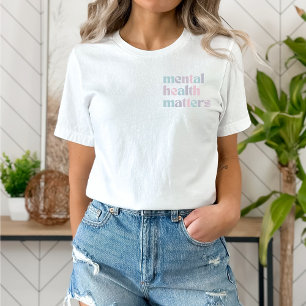 Mental Health Matters Quote Mixed French Grey T-Shirt