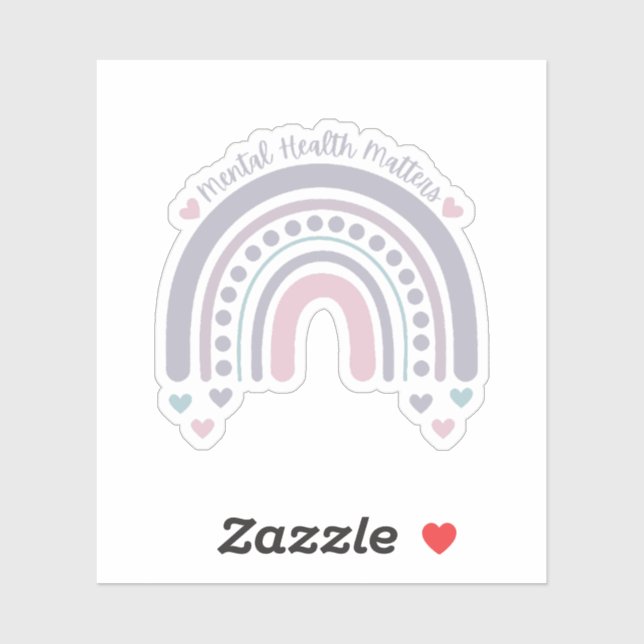 Mental Health Matters | Rainbow French Grey (Sheet)