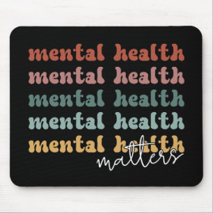 Mental Health Matters Retro Awareness Mouse Pad