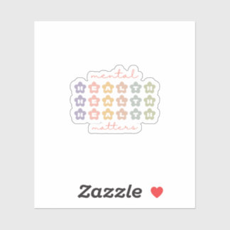 Mental Health Matters Retro Flowers Pastel Groovy