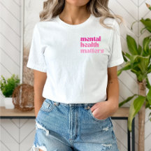 Mental Health Matters Retro Quote Barbiecore Pink