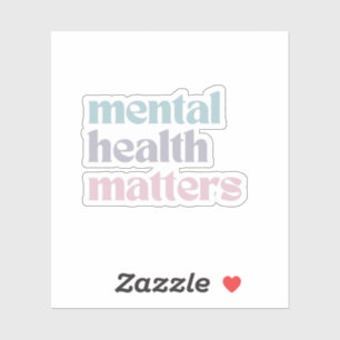 Mental Health Matters   Retro Quote French Grey 