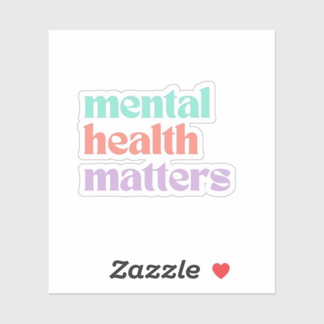 Mental Health Matters | Retro Quote Peach Candy  (Sheet)