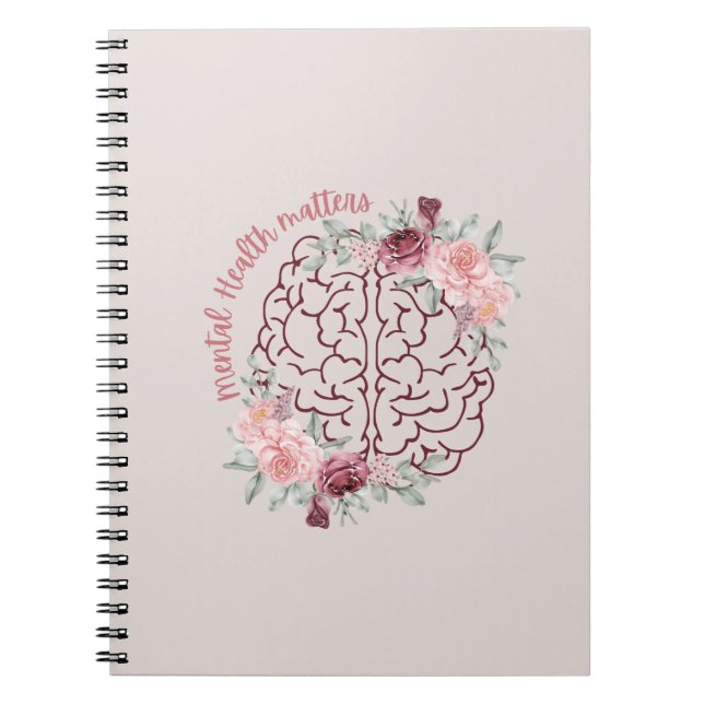 Mental Health Matters | Rosa Mind Side | Aesthetic Notebook (Front)