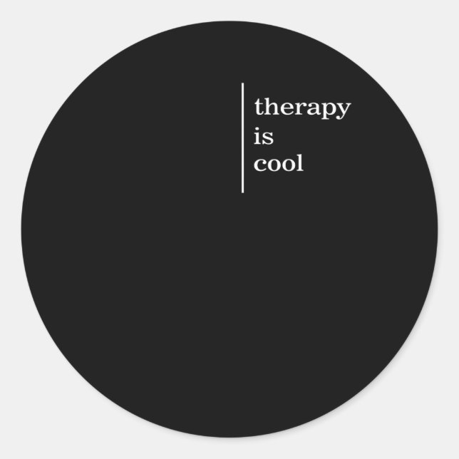 Mental Health Matters Therapy Is Cool Awareness po Classic Round Sticker (Front)