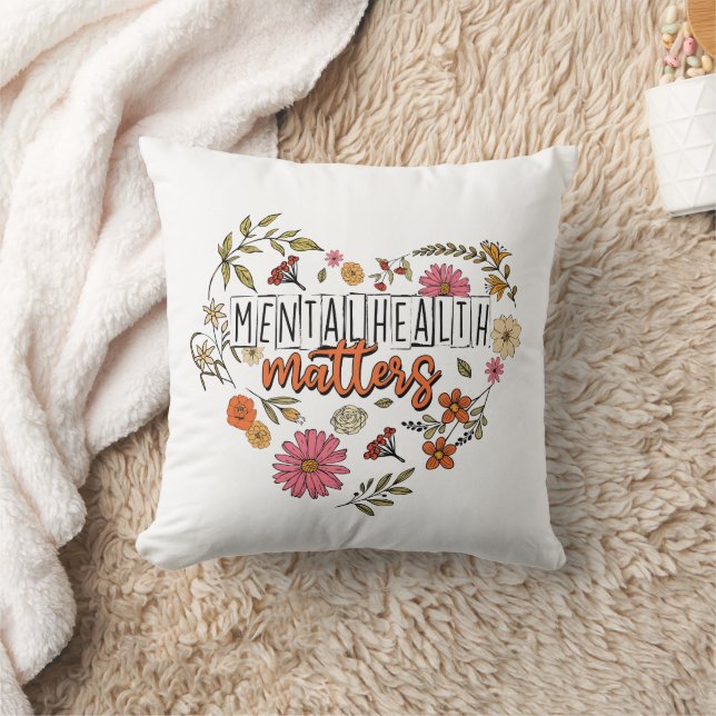 Mental health matters throw pillow (Blanket)