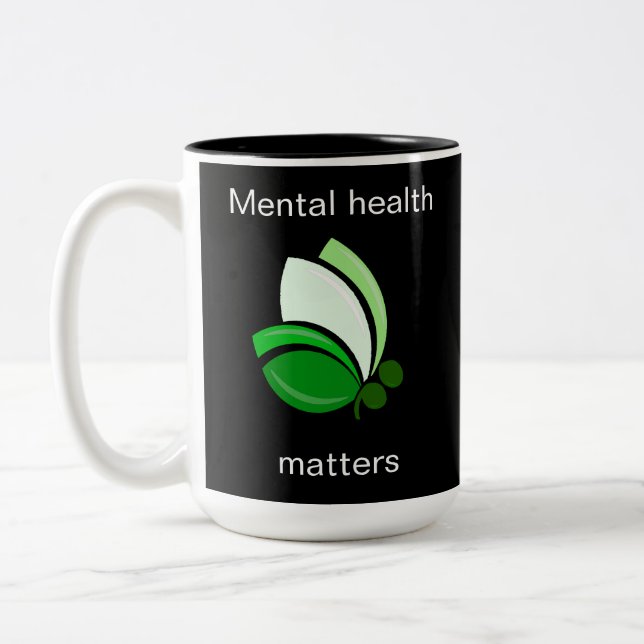 Mental Health Matters Two-Tone Coffee Mug (Left)
