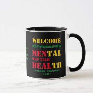 Mental Health MEN WHO TALK HEAL Barber Mug