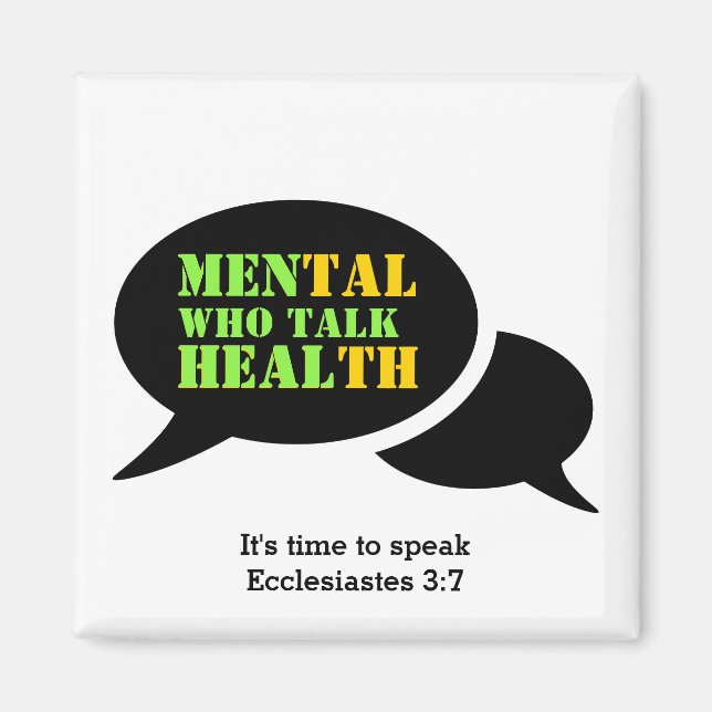 Mental Health MEN WHO TALK HEAL Customized Magnet (Front)