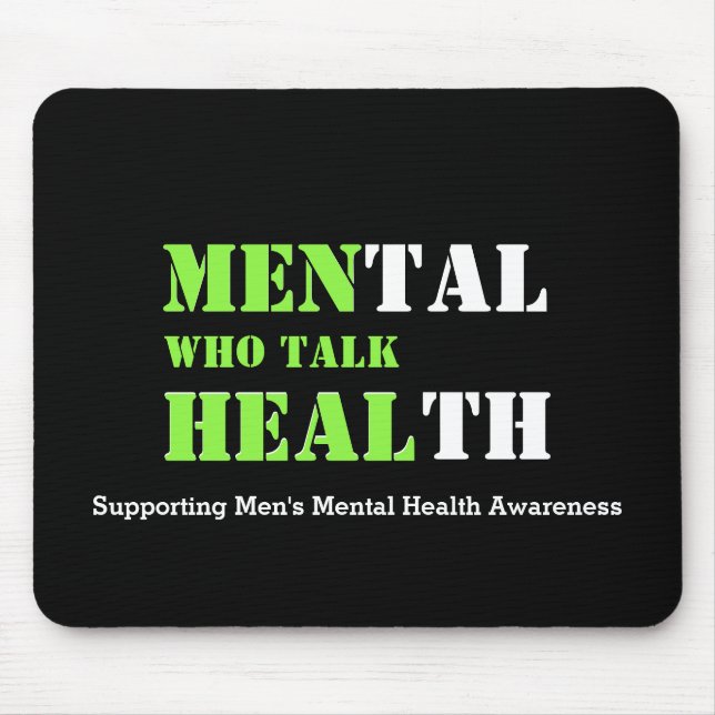 Mental Health MEN WHO TALK HEAL Personalized Mouse Pad (Front)