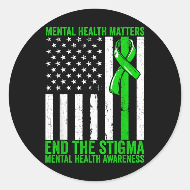 Mental Health Mental Health Awareness End The Stig Classic Round Sticker (Front)