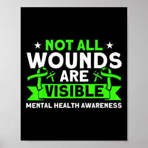 Mental Health Not All Wounds Visible Mental Health Poster