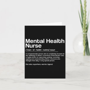 Mental Health Nurse Definition  Card