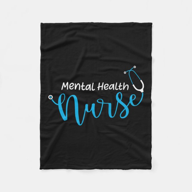 Mental Health Nurse  Fleece Blanket (Front)