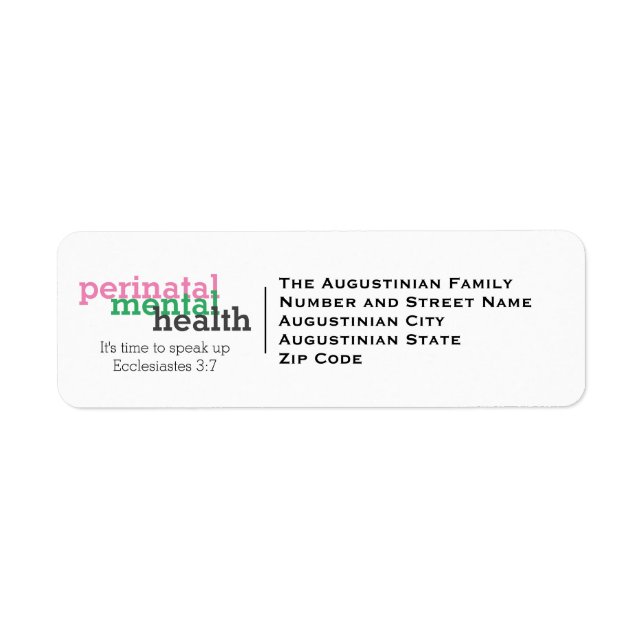 Mental Health | PERINATAL ILLNESS AWARENESS (Front)