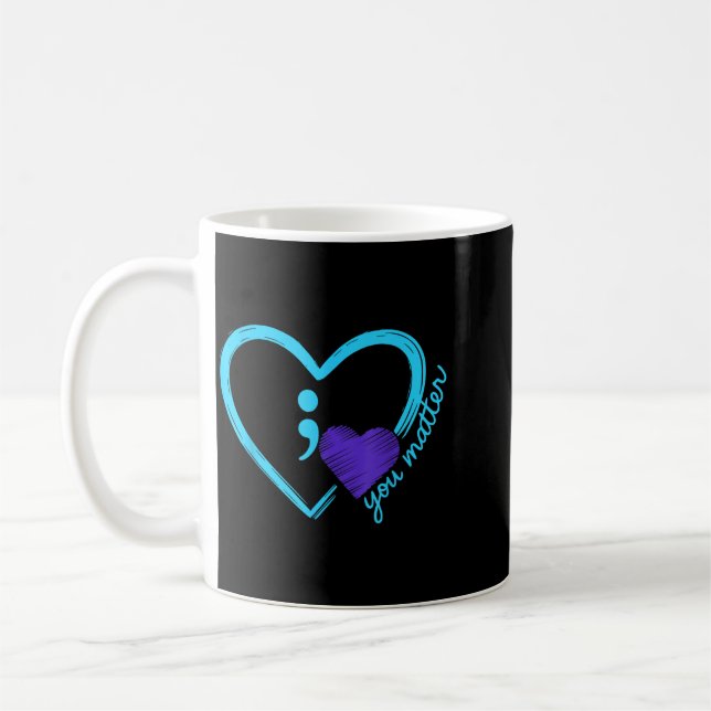 Mental Health Prevention Design Coffee Mug (Left)