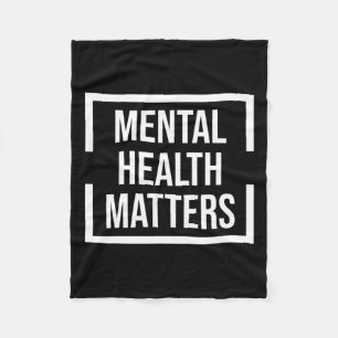 Mental Health Problem National Stress Awareness Mo Fleece Blanket