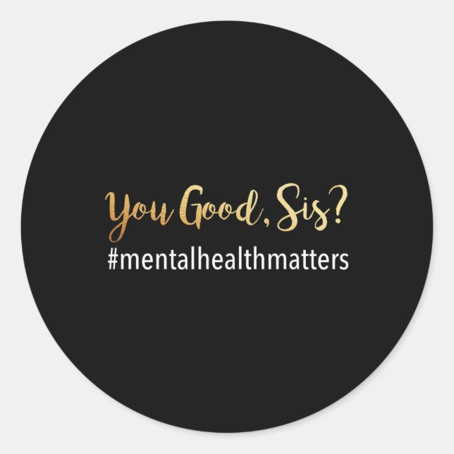 Mental Health Problems Awareness Human Brain  Classic Round Sticker (Front)