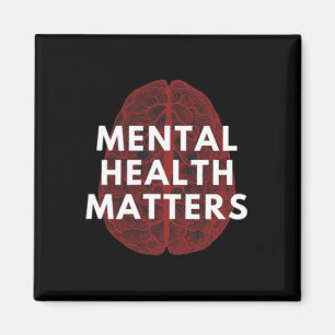 Mental Health Problems Awareness Human Brain End T Magnet