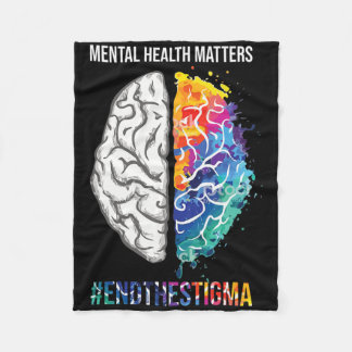 Mental Health Problems Awareness Month Costume  Fleece Blanket